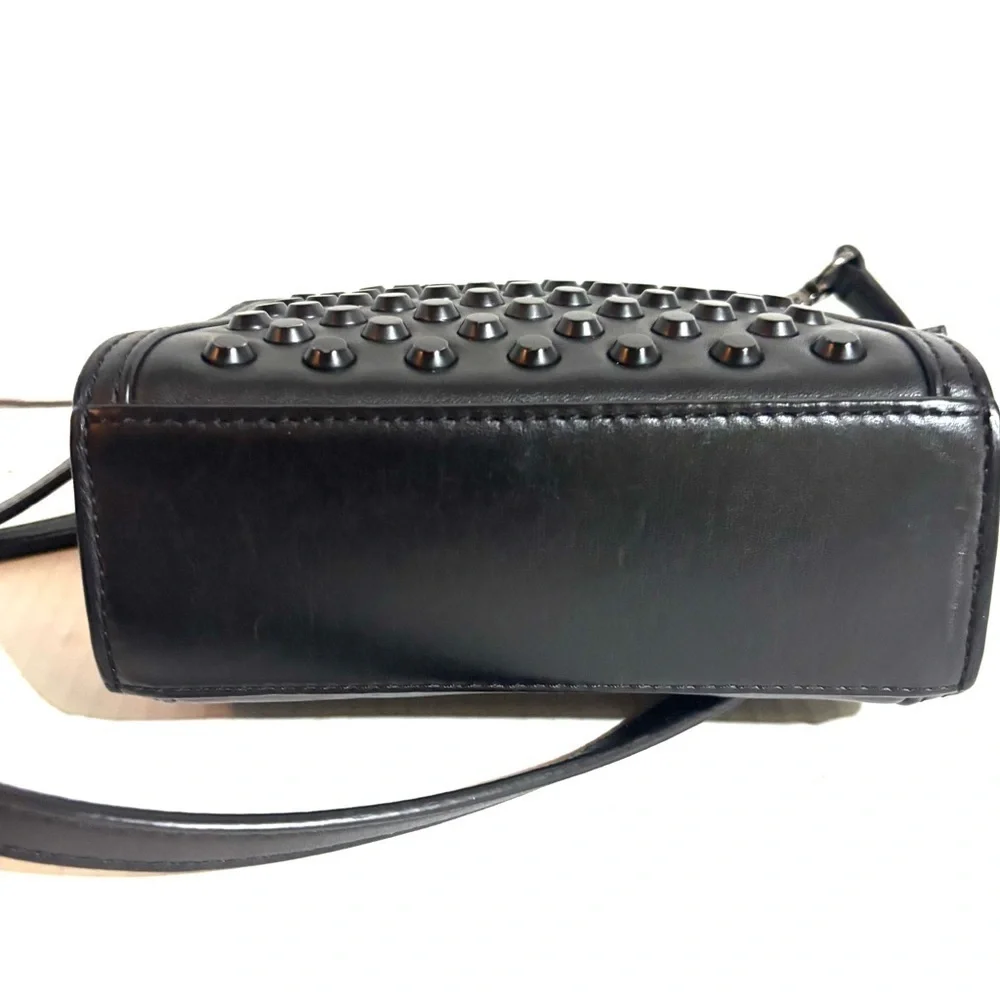 Michael Kors Studded Black Leather Crossbody Bag